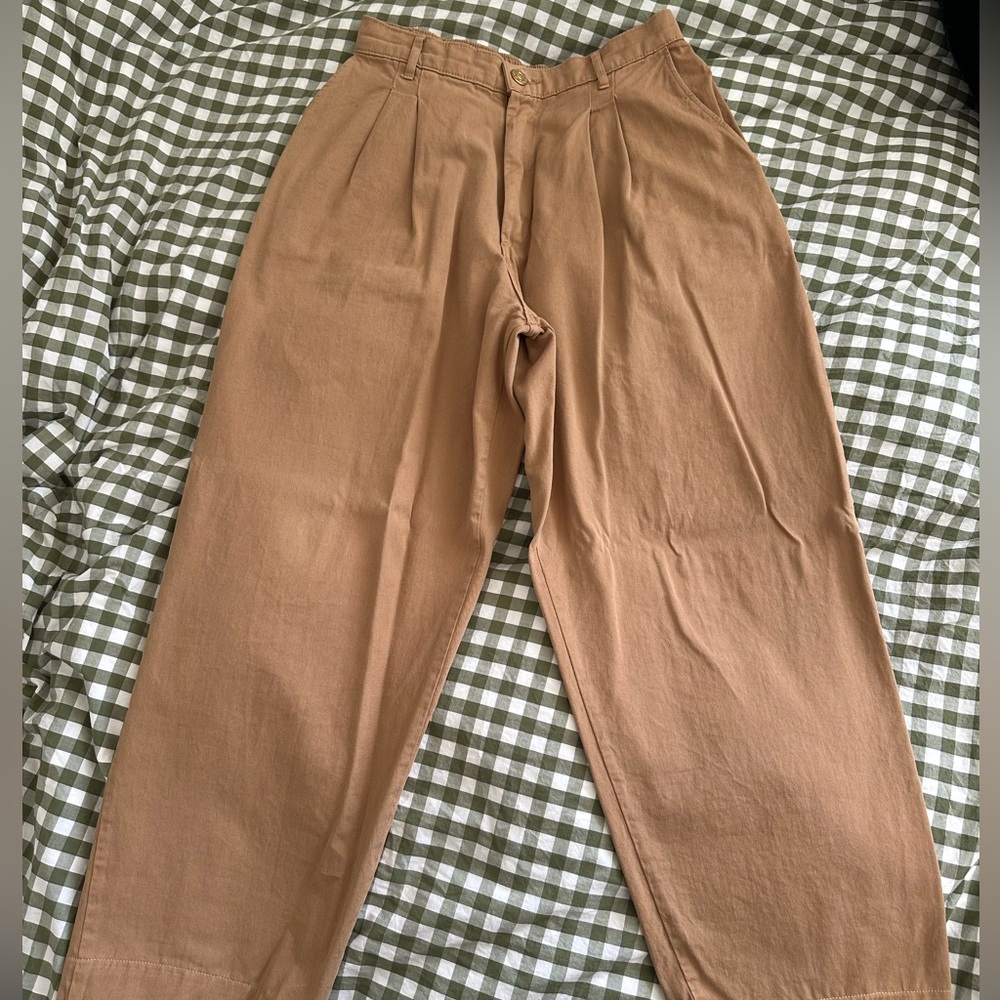 Big Bud Press Pleated Casual Trousers in Tan